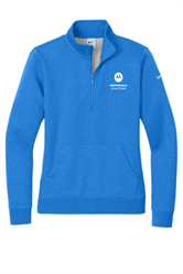 Image of Nike Women's Club Fleece Sleeve Swoosh 1/2-Zip